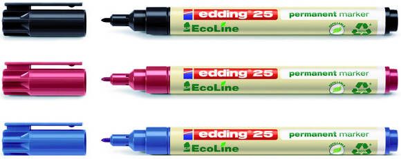 Edding Ecoline Viltstift edding 25 Ecoline rond 1mm blauw - Foto 1