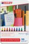 Edding viltstift e 1200 10 stiften in geassorteerde kleuren in een metalen doos - Thumbnail 2
