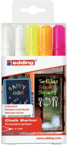 Edding krijtmarker e-4095 geassorteerde kleuren etui van 5 stuks