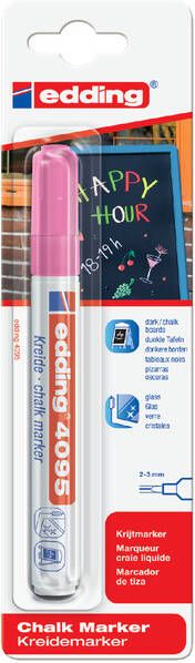 Edding Krijtstift 4095 rond neon roze 2-3mm blister
