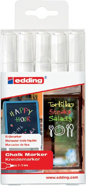 Edding Krijtstift 4095 rond 2-3mm wit blister Ã  5 stuks - Foto 2
