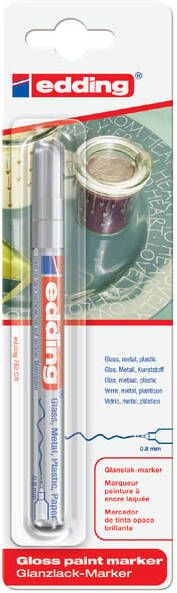 Edding Paintmarker 780 op oliebasis 0.8mm zilver blisterà 1 stuk