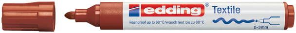 Edding Viltstift 4500 textiel rond bruin 2-3mm