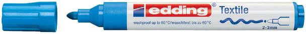 Edding Viltstift 4500 textiel rond lichtblauw 2-3mm