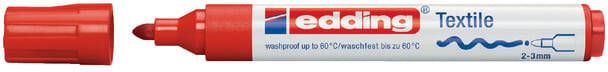 Edding Viltstift 4500 textiel rond rood 2 3mm