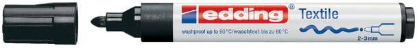 Edding Viltstift 4500 textiel rond zwart 2-3mm