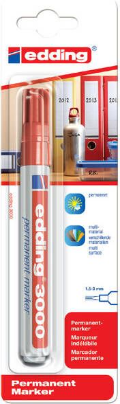 Edding Â 3000 permanent marker blister van 1 rood