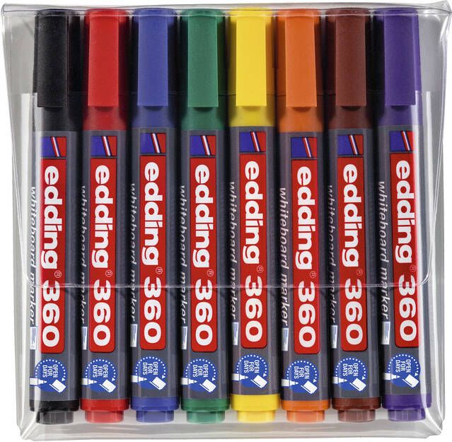 Edding Viltstift 360 whiteboard rond 1.5-3mm setÃƒ 8 kleuren