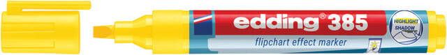 Edding Viltstift 385 flipover penseelpunt geel