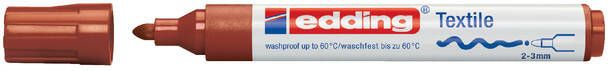 Edding Viltstift 4500 textiel rond bruin 2-3mm
