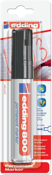 Edding 800 Permanent Marker Blister van 1 zwart Alcoholstift - Foto 4