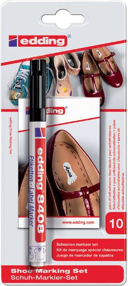 Edding Viltstift 8408 schoenmarker rond zwart 0.75mm - Foto 3