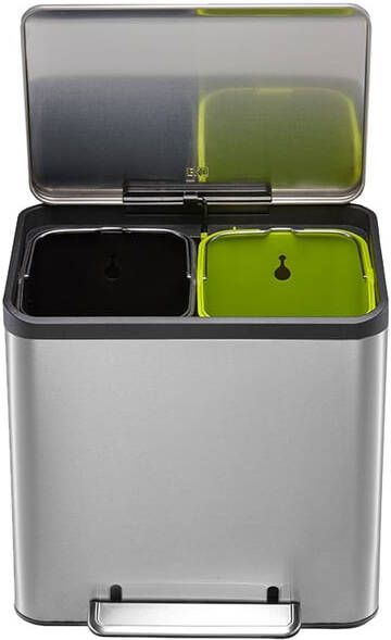 EKO Pedaalemmer EcoCasa Recycler 15+15 liter rvs