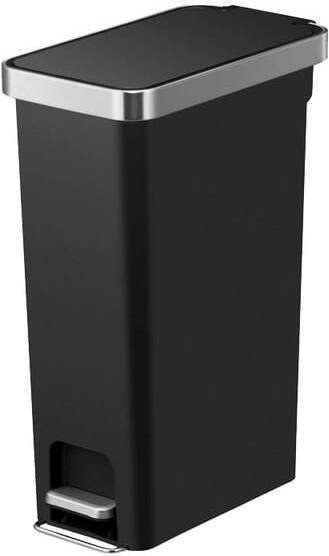 EKO Afvalbak Hana Slim pedaalemmer 40 liter zwart