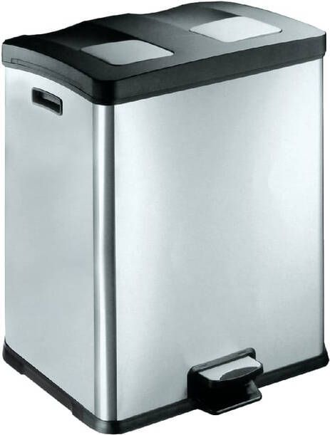 Vepa Bins Afvalbak Rejoice RVS met kunststof binnenbak 2x30liter