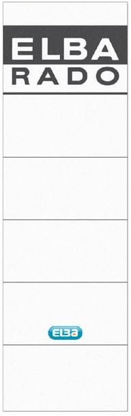 Elba Rugetiket breed 59x190mm zelfklevend wit grijs 10 stuks