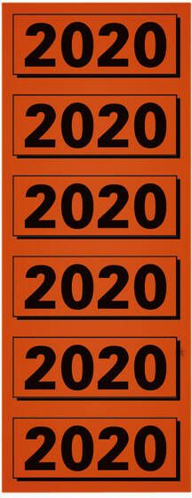 HAMELIN ELBA ordner jaaretiketten 2020 rood (120 st.)