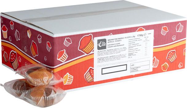 Elite Muffins mini marble 70 stuks