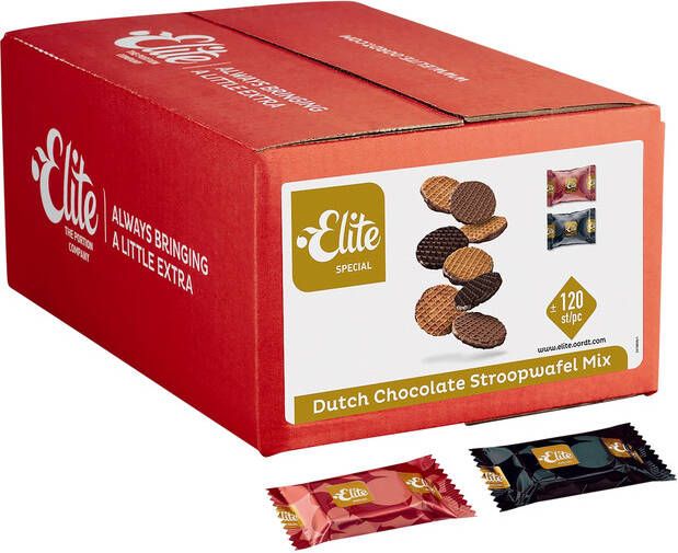 Elite Koekjes Dutch chocolate stroopwafel mix 120 stuks