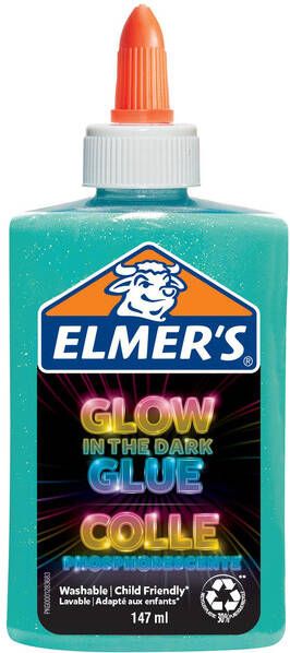 Elmer's Kinderlijm 147ml Glow in the dark blue