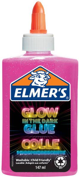 Elmer's Kinderlijm 147ml Glow in the dark pink