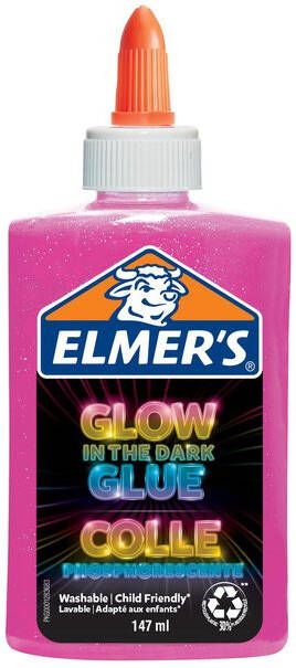Elmer's Kinderlijm 147ml Glow in the dark pink