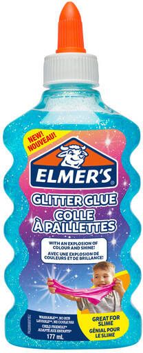 Elmer's Kinderlijm glitter 177ml blauw
