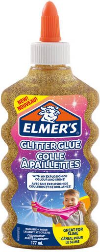 Elmer's glitterlijm flacon van 177 ml goud