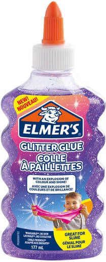 Elmer's Kinderlijm glitter 177ml paars