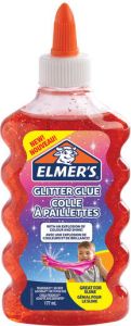 Elmer's glitterlijm flacon van 177 ml rood