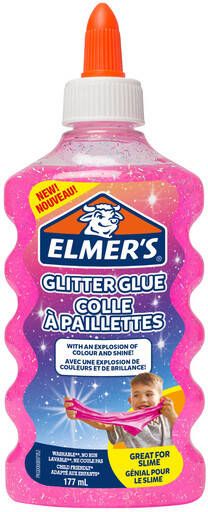 Elmer's Kinderlijm glitter roze paars blauw assorti