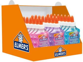 Elmer's Kinderlijm glitter roze paars blauw assorti
