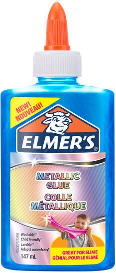 Elmer's metallic lijm flacon van 147ml blauw