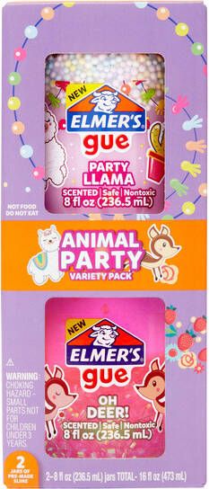 Elmer's Kinderlijm slijm Party Animals setà 2 potjes