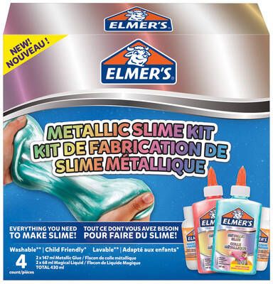 Elmer's slijmkit metallic lijm roze en blauw
