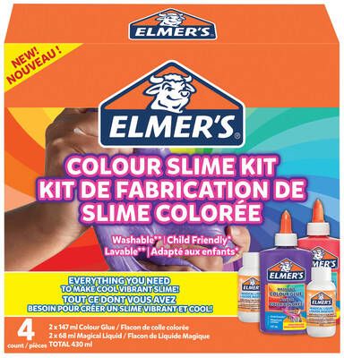 Elmer's slijmkit transparante gekleurde lijm rood en paars