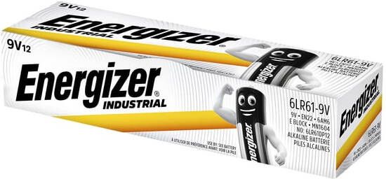Energizer Batterij Industrial 9Volt alkaline doos Ã  12 stuks