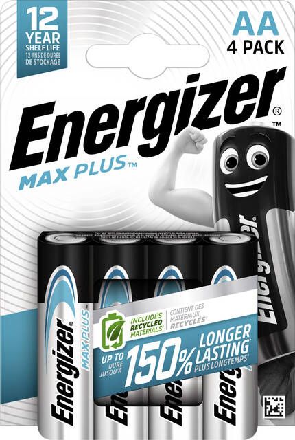 Energizer Batterij Max Plus 4xAA alkaline