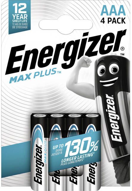 Energizer batterijen Max Plus AAA LR03 E92 blister van 4