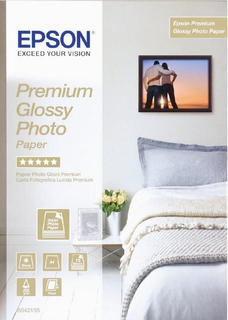 Epson Inkjetpapier S042155 A4 premium glans 225gr 15 vel