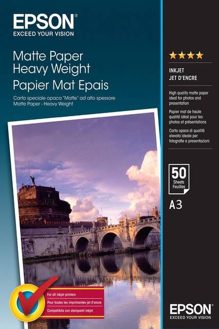 Epson Inkjetpapier S041261 A3 mat 1440DPI 50vel