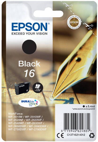 Epson Inktcartridge 16 T1621 zwart