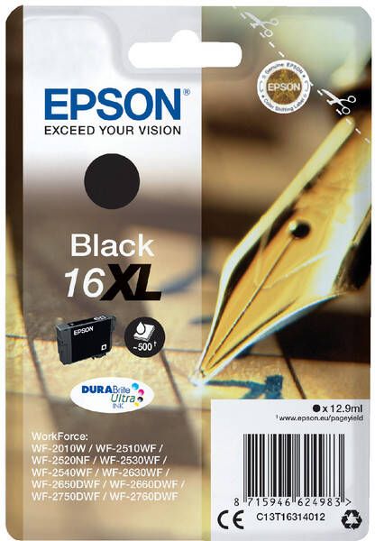 Epson Pen and crossword Singlepack Black 16XL DURABrite Ultra Ink (C13T16314012)
