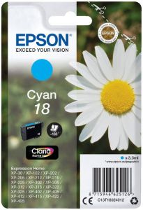 Epson inktcartridge 18 180 pagina&apos;s OEM C13T18024012 cyaan