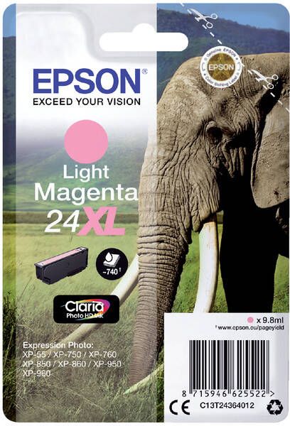 Epson Inktcartridge 24XL T2436 lichtrood HC