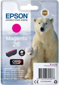 Epson Polar bear Singlepack Magenta 26 Claria Premium Ink (C13T26134012)