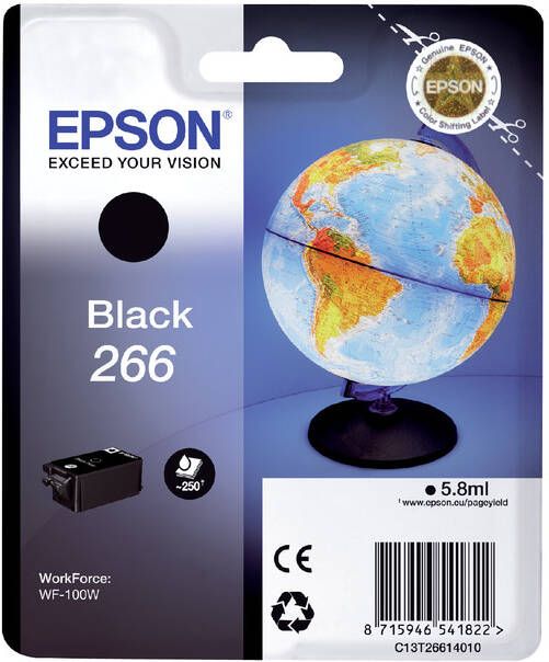Epson inktcartridge 266 260 pagina&apos s OEM C13T26614010 zwart