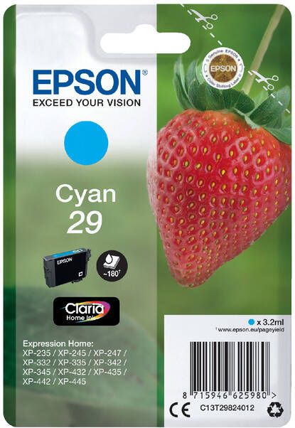 Epson Inktcartridge 29 T2982 blauw