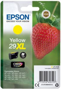 Epson Strawberry Singlepack Yellow 29XL Claria Home Ink (C13T29944012)