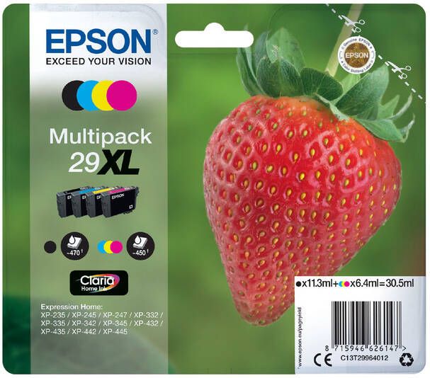 Epson inktcartridge 29XL 450-470 pagina&apos;s OEM C13T29964012 4 kleuren